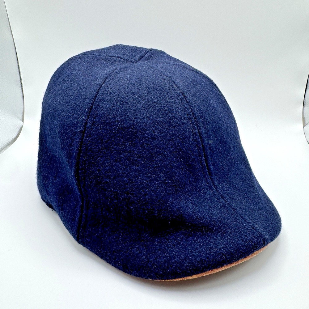 Boston Scally Co Scally Cap Mens M/L Navy Blue Wool Blend Flat Cap Hat